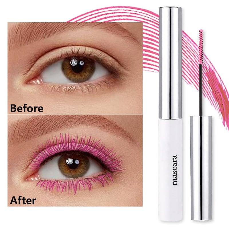 AMY'S DIARY Pink mascara for eyelashes Waterproof,Royal Eyelash Mascara Long lasting Charming Voluminous Cruelty Free Vegan Eye Makeup Eyelashes for Women (Pink) - Image 3